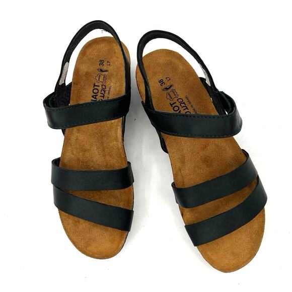 Naot Kayla Sage Nubuck Leather Wedge Sandals